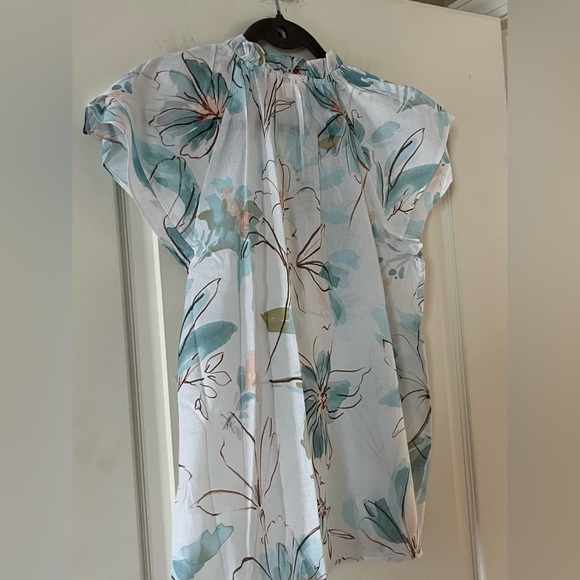 New! Parker Brand from Nordstrom, Floral Ruffle Sleeve Top Women’s Size medium - Picture 5 of 15